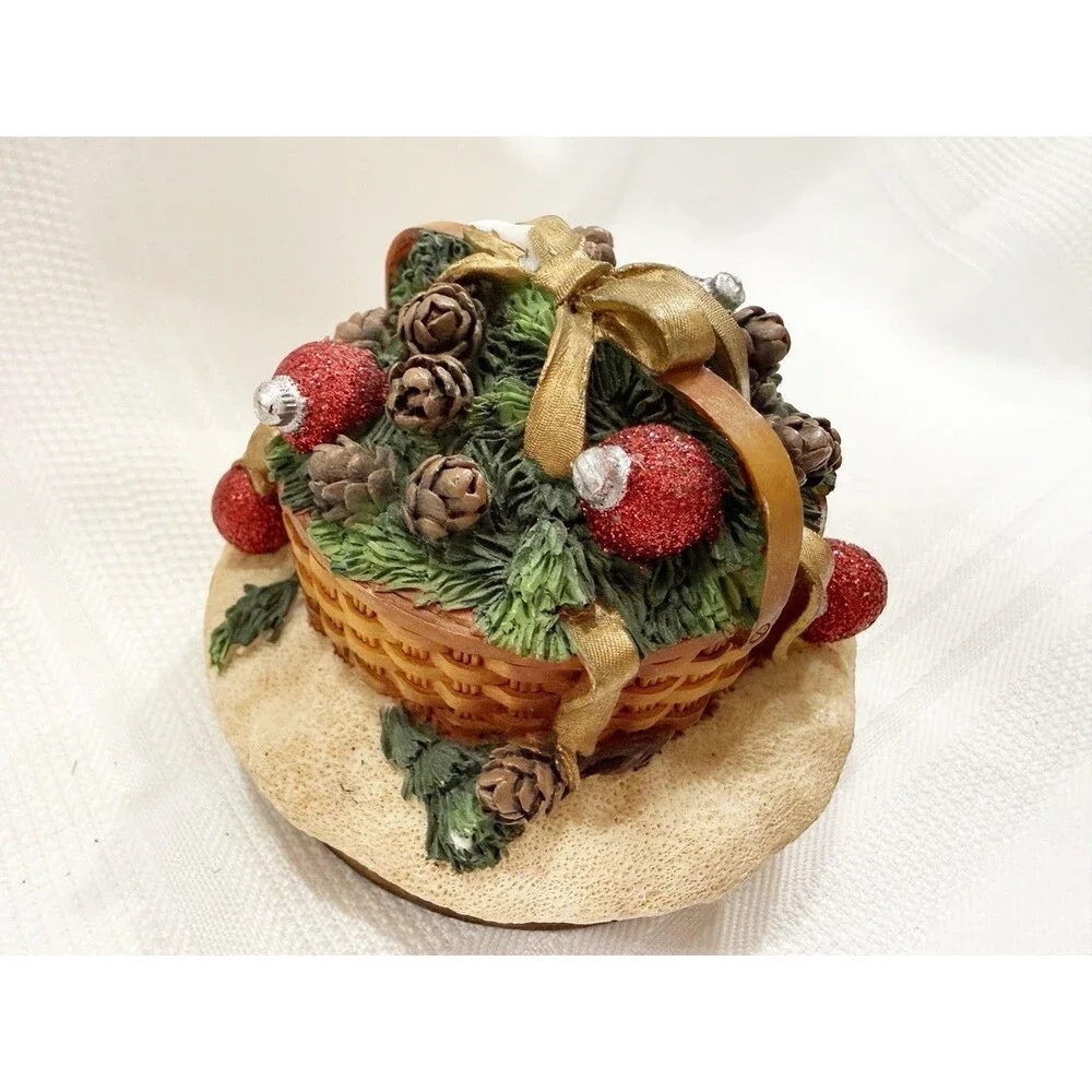 Candle Topper Christmas Basket Our America Gift Yankee Candle 4053 Vintage 2001